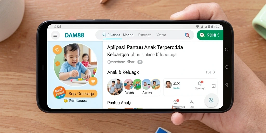 Tampilan antarmuka DAM88 yang ramah pengguna untuk pemantauan anak.