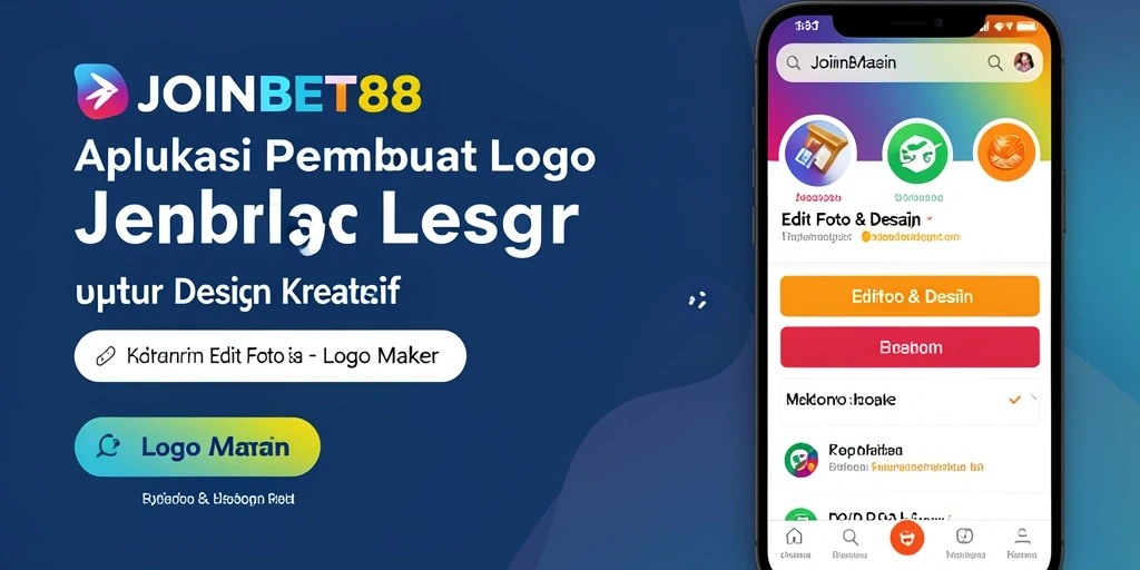 Tampilan antarmuka JOINBET88 yang intuitif untuk Logo Maker.