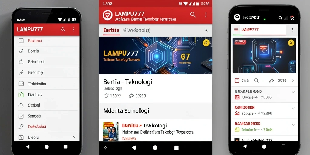 Antarmuka aplikasi LAMPU777 yang sederhana dan modern.