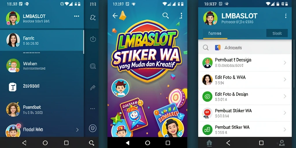 Antarmuka pengguna LMBASLOT untuk membuat stiker WA yang menarik.