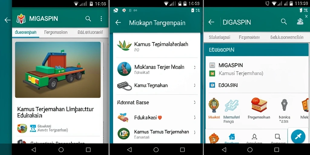 Tampilan antarmuka MIGASPIN yang sederhana dan intuitif.