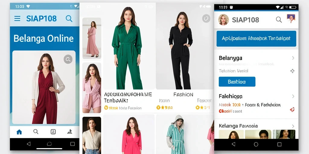 Tampilan antarmuka SIAP108 yang menarik dengan berbagai pilihan fashion.