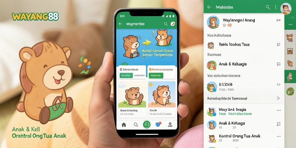 Tampilan aplikasi Kontrol Orang Tua WAYANG88 yang informatif.